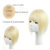 Real Human Hair Toppers for Women Daily 360° Bangs 3D Hair Pieces with Thinning Hair Bangs20, 25, 30, 35cm