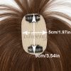 20cm Human Hair Topper with 5x9cm Base Net Natural Look Straight Hairpiece Seamless Blending to Hide Bald Spots or White Hair