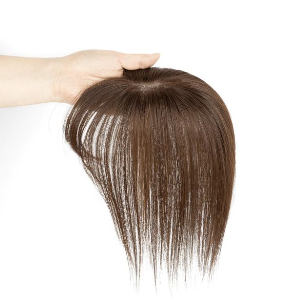 Real Human Hair Toppers for Women Daily 360° Bangs 3D Hair Pieces with Thinning Hair Bangs20, 25, 30, 35cm