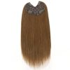 V-Part Human Hair Toppers For Women Breathable Lace Base Blonde Highlight Invisible 4 Clips Hairpiece With Thinning Hair 16Inch