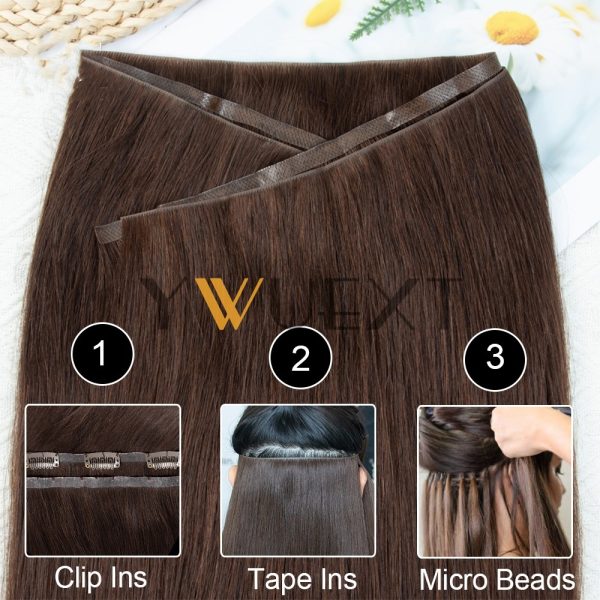 Long Tape Weft Human Hair Extensions 12