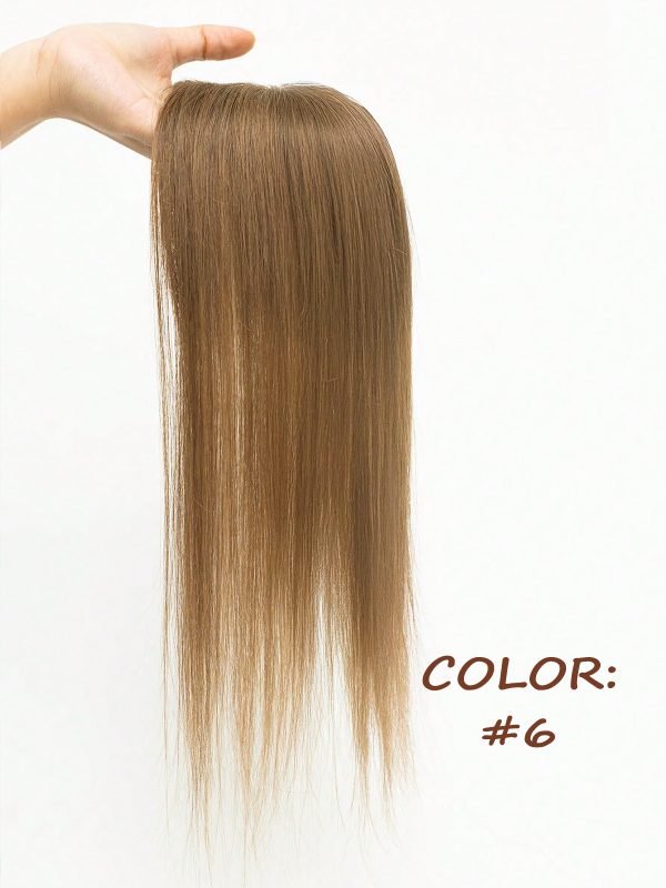 100% Real Human Hair Toppers for Women Clip in Real Hairpieces, Breathable MONO Base for Covering Grayish Thinning Hair 1B Black