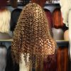 P4/27 Water Wave Brown Blonde Color Wigs 13x4 Front Lace Human Hair Wigs 220%Density 13x6 Quality Deep Curly Wave Human Hair Wig