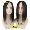8X12cm Silk Skin Base Topper Virgin Human Hair Piece with Clips In  18