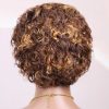 Hightlght Curly Pixie Cut Wig 4/27 Honey Blonde Short Curly Lace Front Human Hair Wigs 13x1 Water Wave Bob Wigs Human Hair 100%
