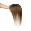 Natural Human Hair Toppers for Women Daily 360° Toppers for Thinning Hair Bangs 20 25 30 35cm Brown Roots & Blonde Hair Toppers