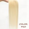 100% Real Human Hair Toppers for Women Clip in Real Hairpieces, Breathable MONO Base for Covering Grayish Thinning Hair 1B Black