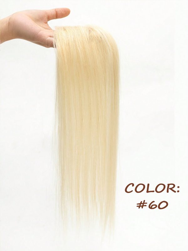 100% Real Human Hair Toppers for Women Clip in Real Hairpieces, Breathable MONO Base for Covering Grayish Thinning Hair 1B Black