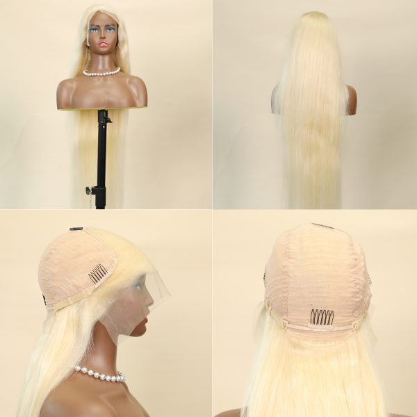 16-24inch 613 Lace Frontal Wig Straight 13X6 Blonde Lace Front Wig Human Hair 613 Blonde Lace Front Wig Human Hair 100%