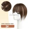 20cm Human Hair Topper with 5x9cm Base Net Natural Look Straight Hairpiece Seamless Blending to Hide Bald Spots or White Hair