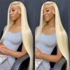 16-24inch 613 Lace Frontal Wig Straight 13X6 Blonde Lace Front Wig Human Hair 613 Blonde Lace Front Wig Human Hair 100%