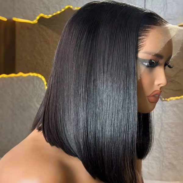 Bob Wig 16Inch Natural 13x6 Short Wig 200%Density Brazilian 13x4 Transparent Frontal Human Hair Bob Wig On Clearance Sale