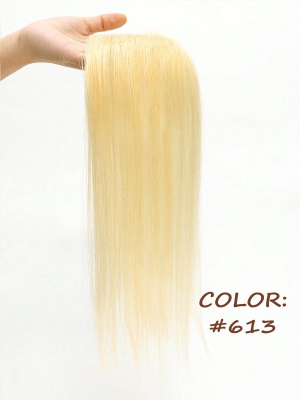 100% Real Human Hair Toppers for Women Clip in Real Hairpieces, Breathable MONO Base for Covering Grayish Thinning Hair 1B Black