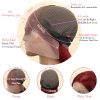 13x6 99J Burgundy Brazilian Straight 200% Lace Front Wigs For Women 24Inch Transparent Lace Human Hair Wigs Pre Plucked