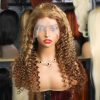 P4/27 Water Wave Brown Blonde Color Wigs 13x4 Front Lace Human Hair Wigs 220%Density 13x6 Quality Deep Curly Wave Human Hair Wig