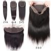 Brazilian 360 Straight Full Lace Frontal Closure 2×6 4×4 Closure Remy Human Hair Closure 13×4 Transparent Lace Natural Color