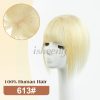 20cm Human Hair Topper with 5x9cm Base Net Natural Look Straight Hairpiece Seamless Blending to Hide Bald Spots or White Hair