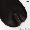 8X12cm Silk Skin Base Topper Virgin Human Hair Piece with Clips In  18