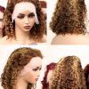 Water Wave Lace Front Wigs 250% Density Highlight Human Hair Wig Ombre Honey Blonde Colored 13x4 Lace Frontal Human Hair Wigs