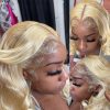 13x6 Body Wave 38Inch 613 Honey Blonde  Lace Frontal Human Hair Wig 200Density Brazilian Color 13x4 Lace Front Wig For Women