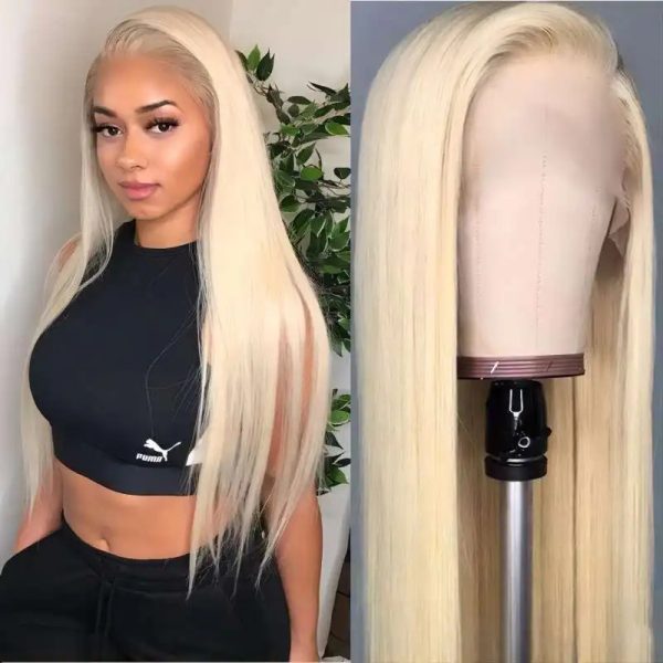 16-24inch 613 Lace Frontal Wig Straight 13X6 Blonde Lace Front Wig Human Hair 613 Blonde Lace Front Wig Human Hair 100%
