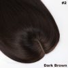 8X12cm Silk Skin Base Topper Virgin Human Hair Piece with Clips In  18