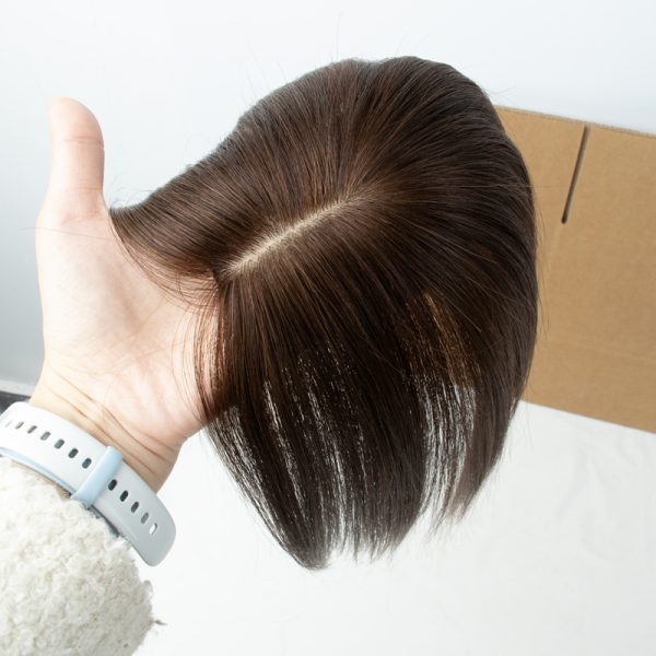 Real Human Hair Toppers for Women Daily 360° Bangs 3D Hair Pieces with Thinning Hair Bangs20, 25, 30, 35cm