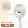 20cm Human Hair Topper with 5x9cm Base Net Natural Look Straight Hairpiece Seamless Blending to Hide Bald Spots or White Hair