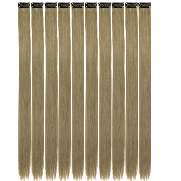 10PCS/Pack Colored Party Highlights Clip in Hair Extensions for Girls 22 Inches Omber colors Straight Hair Synthetic 1pcs2026