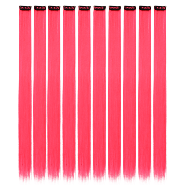 10PCS/Pack Colored Party Highlights Clip in Hair Extensions for Girls 22 Inches Omber colors Straight Hair Synthetic 1pcs2026