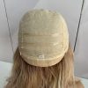 Blonde Highlight Comfortable and breathable Silicone Cap Gluless Medical Wig Replacement European Human Hair