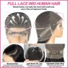 Straight Human Hair Real Full Lace Frontal Wig 100% Human Hair Wig Preplucked HD Lace Wig Bone Straight Lace Front Wig For Woman