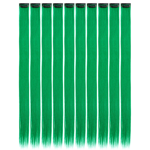 10PCS/Pack Colored Party Highlights Clip in Hair Extensions for Girls 22 Inches Omber colors Straight Hair Synthetic 1pcs2026