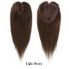 Blonde Hair Topper Natural Human HairPieces Clips Ins Extension Large Swiss Lace Human Hair Topper For Women Dazzeal Lace Topper