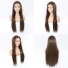 Medical Wigs For Women Remy Human Hair HD Swiss Lace Front Wig Straight Brown Human Hair Wigs For Women Daily Use Glueless Wig