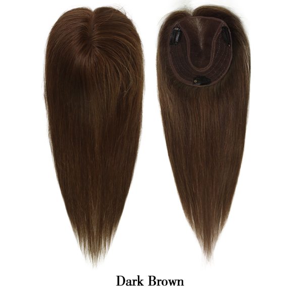 Blonde Hair Topper Natural Human HairPieces Clips Ins Extension Large Swiss Lace Human Hair Topper For Women Dazzeal Lace Topper