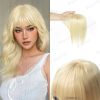 Hair Topper Human Hair With Clips Machine-Remy Hair Toppers For Woman Natural Topper Włosy For Thin Hair One Piece Toppers