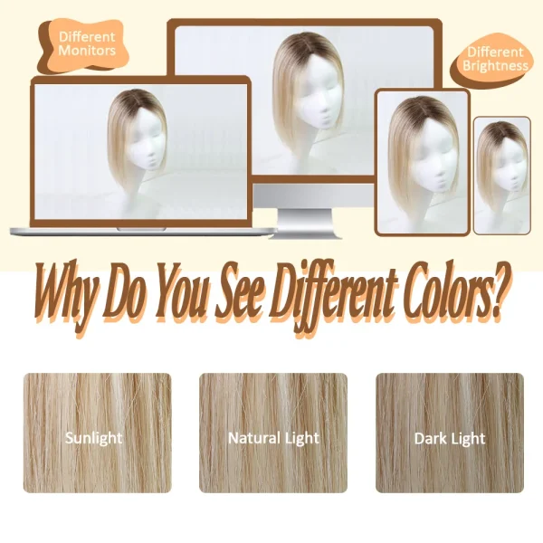 Blonde Hair Topper Natural Human HairPieces Clips Ins Extension Large Swiss Lace Human Hair Topper For Women Dazzeal Lace Topper