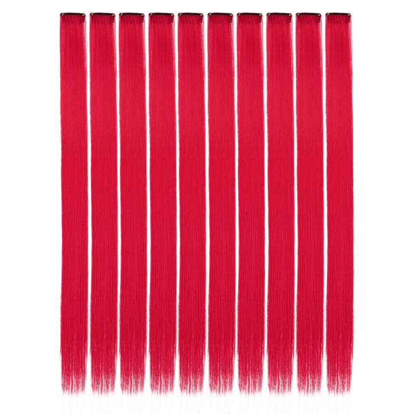 10PCS/Pack Colored Party Highlights Clip in Hair Extensions for Girls 22 Inches Omber colors Straight Hair Synthetic 1pcs2026