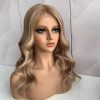 Blonde Highlight Comfortable and breathable Silicone Cap Gluless Medical Wig Replacement European Human Hair