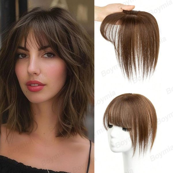 Hair Topper Human Hair With Clips Machine-Remy Hair Toppers For Woman Natural Topper Włosy For Thin Hair One Piece Toppers