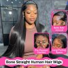 Straight Lace Front Wigs Human Hair 250% Density 13x4 13x6 Full Frontal Transparent 5x5 HD Lace Wigs Glueless Wigs With Hairline