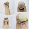 Ombre Blonde Human Hair Medical Wig Silk Top PU Silicone Around Soft Fabric Net Virgin European Hair Women Wig with Baby Hair