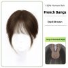 New Seamless Forehead Coverage No Clip Toppers Human Hair Fringe Bangs Magic Paste Hair Toppers For Women Cover Sparse Hair