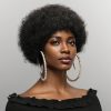 Short Afro Curly Pixie Human Hair Wig for Women - 6 Inch Natural Black 150% Density, Versatile Daily full machine made