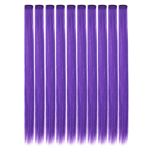 10PCS/Pack Colored Party Highlights Clip in Hair Extensions for Girls 22 Inches Omber colors Straight Hair Synthetic 1pcs2026
