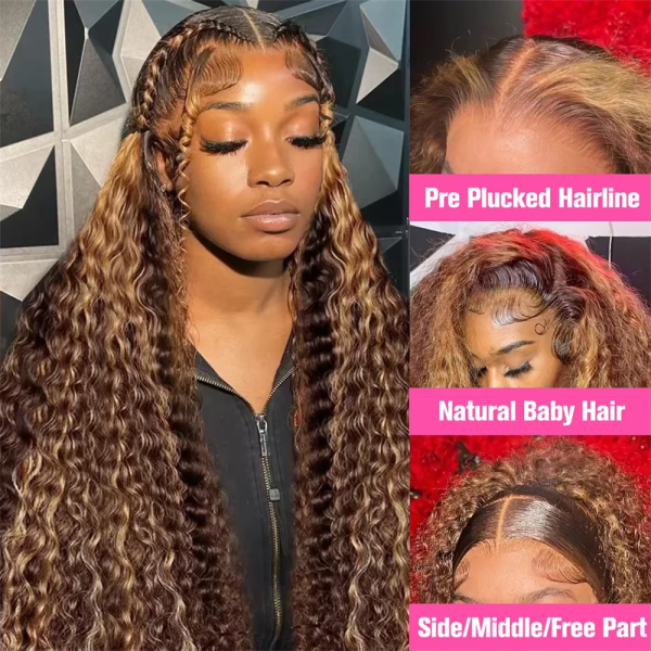 Sd1858085516d49ddab160a6cf71e22aaj Highlight Wig Human Hair Water Wave Lace Front Wig 13x6 Hd Lace Frontal Wig 13x4 Lace P427 Colored Hair Wigs Loose Deep Wig