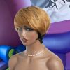 Sdb5adce743b849779c3fe017d7a4ea6f2 Pixie Cut Wig Human Hair Short Wigs for Women Blonde 1b/30 Natural Hair Pixie Wig with Bang Full Machine Made Wig
