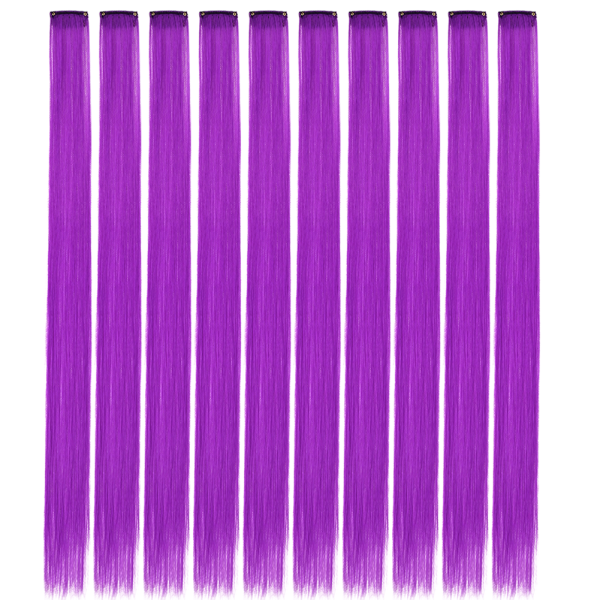 10PCS/Pack Colored Party Highlights Clip in Hair Extensions for Girls 22 Inches Omber colors Straight Hair Synthetic 1pcs2026