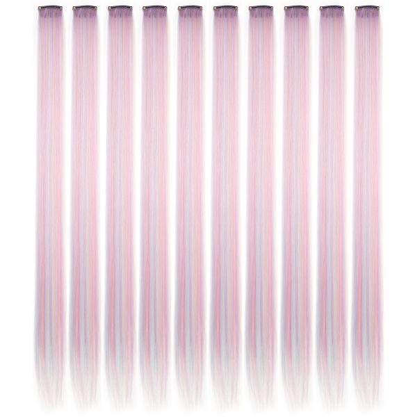 10PCS/Pack Colored Party Highlights Clip in Hair Extensions for Girls 22 Inches Omber colors Straight Hair Synthetic 1pcs2026